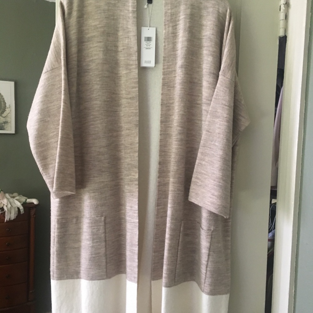 Eileen Fisher Cashmere/Cotton Cardigan NWT